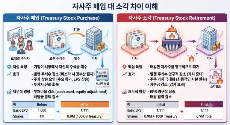 자사주 매입과 자사주 소각의 차이