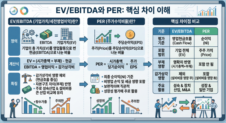 EV/EBITDA란 무엇인가? PER과 어떻게 다른가