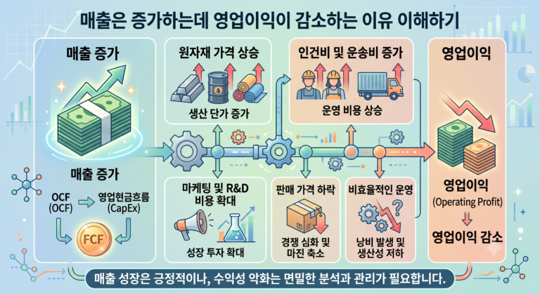 매출은 증가하는데 영업이익이 감소하는 이유 1 매출은 증가하는데 영업이익이 감소하는 이유