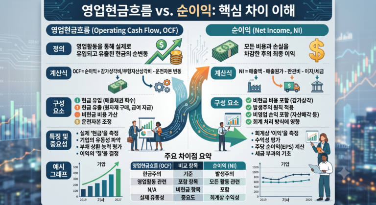 영업현금흐름과 순이익이 다를 때 무엇을 봐야 할까