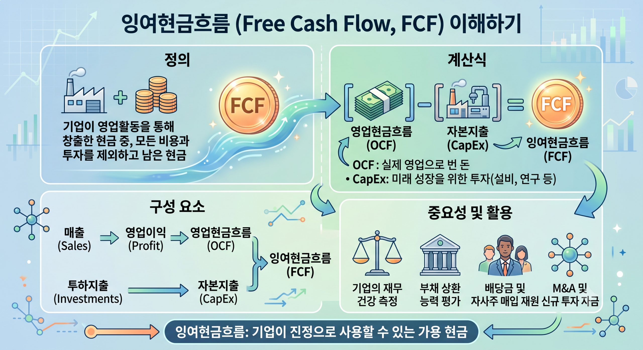 잉여현금흐름(FCF)이란? 기업이 실제로 벌어들이는 현금 알아보기