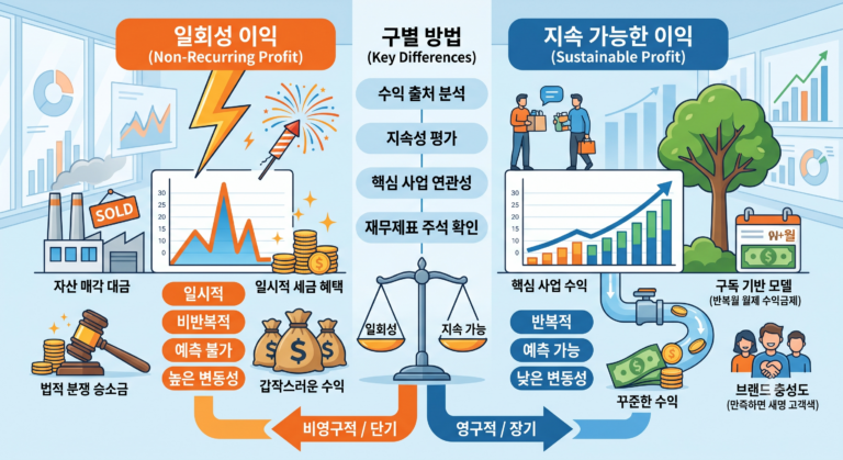 일회성 이익과 지속 가능한 이익을 구별하는 방법 썸네일