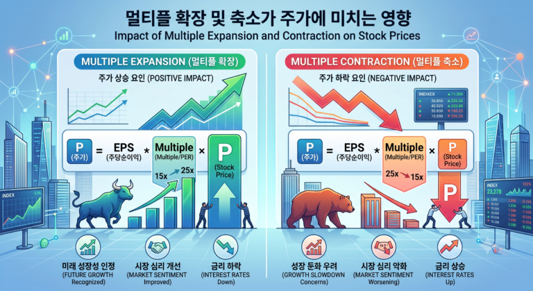 멀티플 확장과 멀티플 축소가 주가에 미치는 영향 썸네일