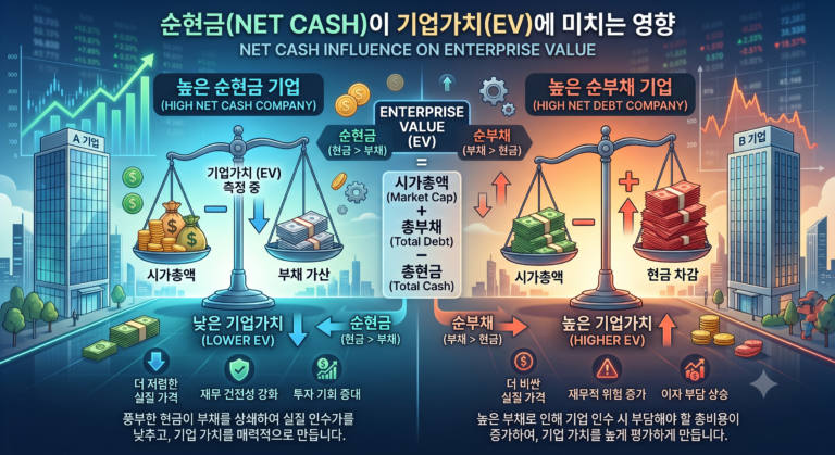 순현금(Net Cash)이 기업가치에 미치는 영향 썸네일