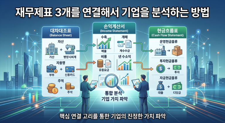 재무제표 3개를 연결해서 기업을 분석하는 방법 쌈네일
